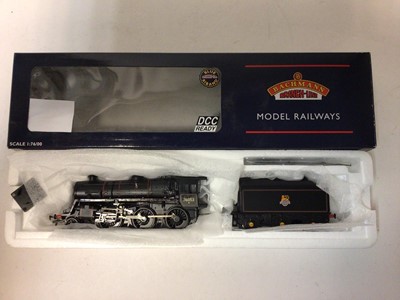 Lot 174 - Bachmann OO gauge locomotives including LMS Black 2-6-4 Fairburn Tank locomotive 2691, boxed 32-875, LNER Black 2-8-0 07/WD tender locomotive 3085, boxed 32-254, BR lined Black Early Emblem 4-6-0 M...