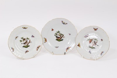 Lot 104 - A pair of Herend porcelain dishes, 15.5cm diameter, and anothe measuring 17cm diameter (3)