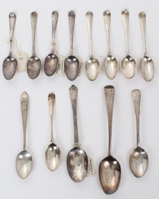 Lot 281 - Collection of 17th/18th and 19th century silver spoons.