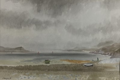 Lot 6 - Roland Vivian Pitchforth RA (1895-1982) signed watercolour - coastal scene, 54cm x 36cm, framed