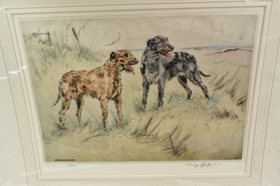 Lot 1013 - Henry Wilkinson (1921-2011) four signed limited edition coloured etchings - Pointers, Lurchers and others, each mounted, 46cm x 56cm overall