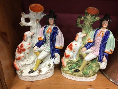 Lot 112 - Rare pair of 19th century Staffordshire figures