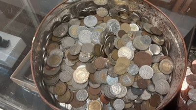 Lot 383 - Two boxes of coins, including American and other world currency