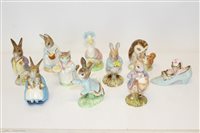 Lot 2120 - Ten Royal Albert Beatrix Potter figures - Old...