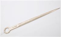 Lot 309 - Victorian Silverer meat skewer with plain loop...