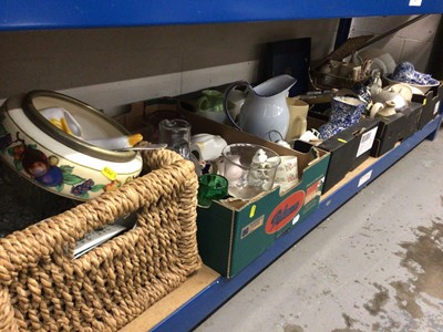Lot 73 - Five boxes of 19th century and later ceramics and glass