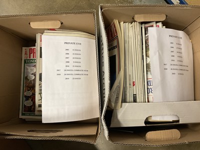 Lot 192 - Private Eye magazines. Collection of 173 issues from 2005 onwards including 2 complete years.