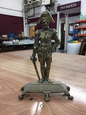 Lot 56 - Brass doorstop depicting Lord Nelson, 34.5cm high