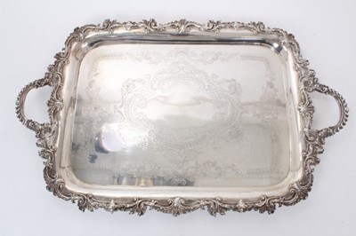 Lot 299 - A silver two handled tea tray