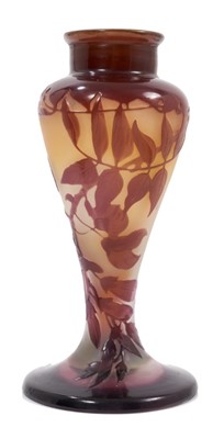 Lot 137 - Galle overlay glass vase