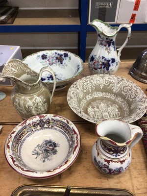 Lot 12 - Early 19th century jug and bowl of neo-classical pattern