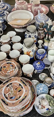 Lot 160 - Collection of tablewares, Winchester College Trusty Servant figure and other items.