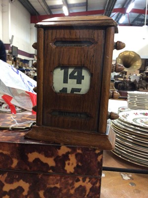 Lot 230 - Edwardian desk calendar, 17cm high