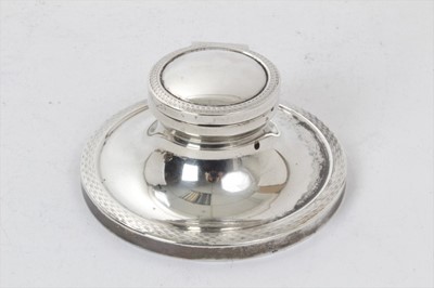 Lot 320 - 1920s  silver capstan inkwell