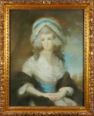 Lot 871 - Attributed to Gainsborough Dupont (c.1754-1797) pastel portrait, possibly Charlotte, Princess Royal