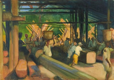 Lot 1002 - *Gerald Spencer Pryse (1882-1956) watercolour - Ebba Saw Mill, 54cm x 77cm, titled verso, unframed