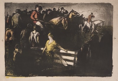 Lot 1035 - *Gerald Spencer Pryse (1882-1956) colour lithograph - Moving Off, signed and titled in pencil below, 43cm x 61cm, unframed