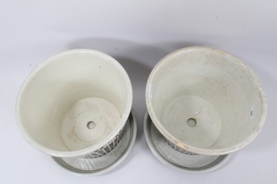 Lot 153 - Pair of large early 19th century Wedgwood cache pots and stands, Provenance: Stour Lodge, Bradfield, Nr Manningtree, Essex