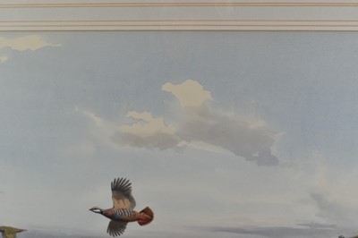 Lot 1044 - *John Cyril Harrison (1898-1985) watercolour - French Partidges, signed, 55cm x 75cm, in glazed gilt frame 
Provenance: The Tryon Gallery Ltd., Dover Street, London