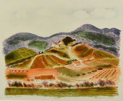 Lot 1136 - Bernard Cheese (1925-2013) colour lithograph - Suzette, Provence, signed and numbered 17/35, 43cm x 53cm in glazed frame