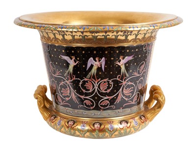 Lot 1 - A large and impressive French Empire-style porcelain urn
