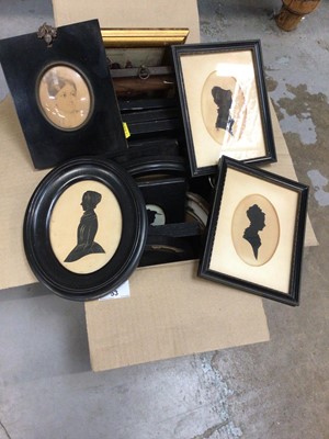 Lot 53 - Box of silhouettes and frames