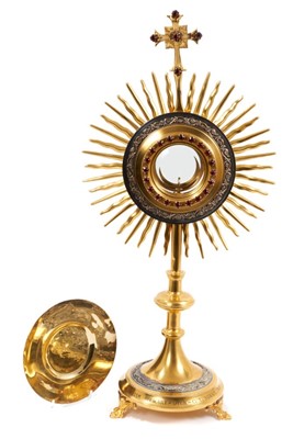 Lot 838 - Early 20th century gilt metal monstrance