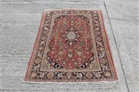 Lot 1223 - Sarough rug, crimson field centred by foliate...