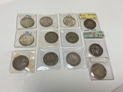 Lot 9 - G.B. - Mixed silver Half Crowns to include Anne 1708E fair, George III 1816F, 1817 Bull Head GF, 1817 Small Head VF, George IV 1820 GF, William IV 1836 GF, Victoria JH 1887 VF, Edward VII 1904 F