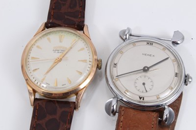 Lot 867 - Victorian silver cased pocket watch, Henex watch and Roamer Supr-Shock wristwatch