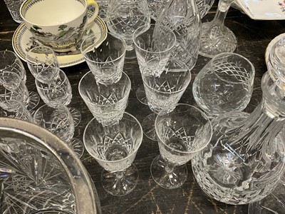 Lot 160 - Set of six Waterford crystal glasses and various other cut glass