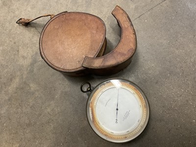 Lot 161 - Plated items barometer, ships clock, various other items