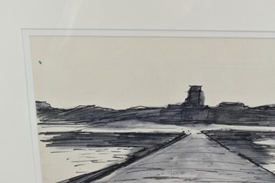 Lot 1149 - *Peter Coker RA (1926-2004) pen and wash - Harwich, monogrammed, titled and dated, 26cm x 38cm in glazed frame