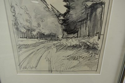 Lot 1148 - *Peter Coker RA (1926-2004) pencil and wash - Tunstall Forest, signed, 29cm x 24cm in glazed frame