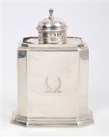 Lot 207 - 1930s Britannia Standard Silverer tea caddy of...