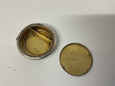 Lot 47 - Unusual Victorian combination tobacco box and Vesta case of circular form,  (London 1871), maker Wright & Davies.