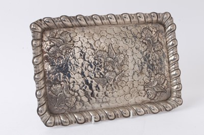 Lot 306 - Victorian  silver dressing table tray with embossed angelic heads
