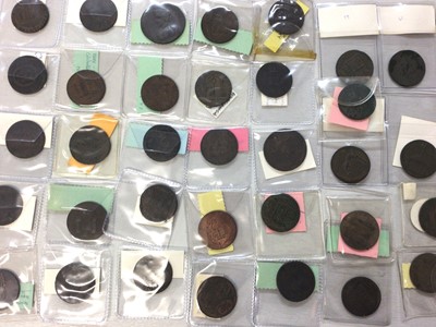 Lot 37 - G.B. - Mixed East Anglia 18th century copper tokens to include issues from Essex, Norfolk and Suffolk (N.B. Mixed denominations and grades VG-EF) (34 coins)