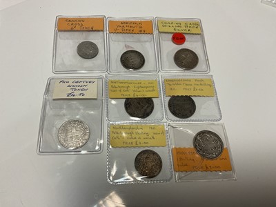 Lot 41 - G.B. - Mixed 19th century silver tokens to include issues from Charing Cross, Lincoln, March, Middlesex, Peterborough and Norfolk (N.B. Mixed grades AF-AEF) (8 coins)