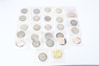 Lot 63 - India - Mixed George V silver Rupees (N.B. Mixed dates & grades F to EF) (26 coins)