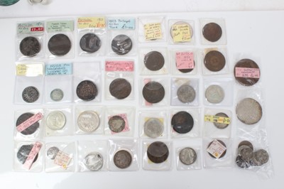 Lot 67 - World - Mixed silver and copper coins with examples from China, Ireland, Middle East, Russia, Portugal and other countries with 18th & 19th century issues noted (50 coins)