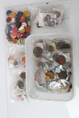 Lot 75 - World - Mixed Jetton's, Advertising Cheques, Tally's, G.B. model/play money coins, medalets, calendar tokens, transport tokens & many other issues (Qty)