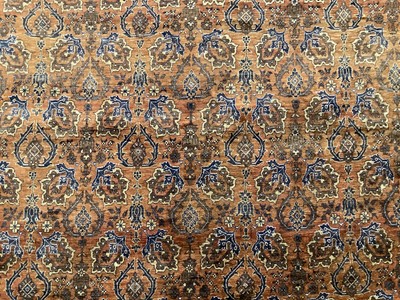 Lot 1518 - Good quality Turkoman Beshir silk pile carpet