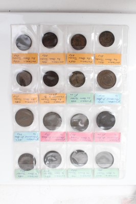 Lot 86 - World - Mixed 19th century copper tokens to include issues from Australia, New Zealand & Canada (N.B. Mixed denominations & grades) (47 coins)