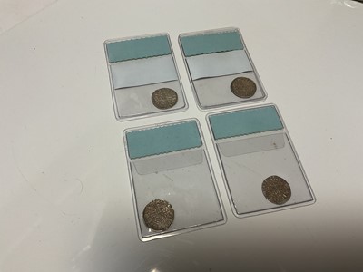 Lot 87 - G.B. - Mixed Henry III silver hammered Penny's x 4, ex Colchester, Essex hoard (N.B. One double struck) otherwise VF-EF (4 coins)