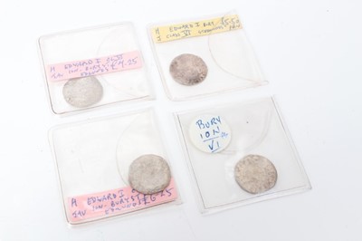 Lot 89 - G.B. - Henry III silver hammered posthumous Penny's Class 6 ION, Bury St Edmunds x 4 (N.B. Crudely struck) otherwise F-VF (4 coins)