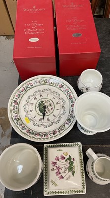 Lot 152 - Two Waterford crystal glasses and collection of Portmerion