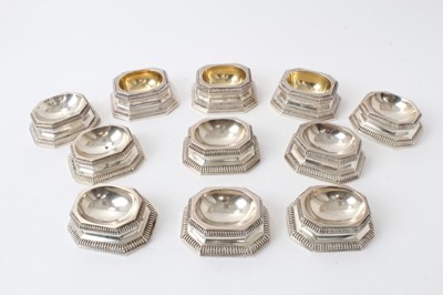 Lot 247 - Eleven various Continental silver trencher salts