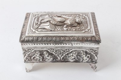 Lot 256 - Eastern white metal casket