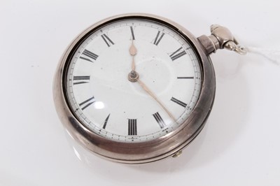 Lot 883 - Victorian silver pair cased pocket watch by Simpson of Hadleigh